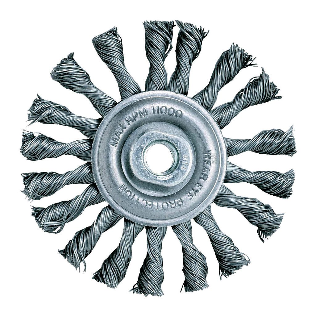 Radiálne rotačné vrkočové drôtené kefy