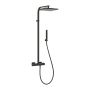 Alpi Una - Sprchová batéria nástenná termostatická, pevná sprcha + ručná sprcha – komplet, čierna matná UN18SM2151NE