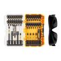 DeWALT DT70740T - 38-dielna súprava torzných bitov Flextorq™ pre rázové uťahováky + okuliare
