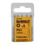 DeWALT DT7245 - Torsion bity s krížovou drážkou Phillips Ph1, 50mm, 5ks