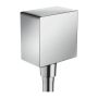 Hansgrohe FixFit - Nástenné kolienko Square so spätným ventilom, chróm 26455000