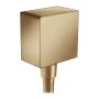 Hansgrohe FixFit - Nástenné kolienko Square so spätným ventilom, kartáčovaný bronz 26455140