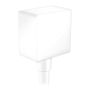 Hansgrohe FixFit - Nástenné kolienko Square so spätným ventilom, matná biela 26455700