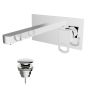 Teorema Scoop - Umývadlová batéria pod omietku, komplet, výpusť CLICK, chróm 97316