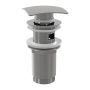 AlcaPlast A393 - Výpusť umývadlová CLICK/CLACK G 5/4" s prepadom, hranatá zátka, kov, chróm-lesk