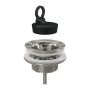 AlcaPlast A439 - Výpusť umývadlová G 5/4" kov, gumová zátka