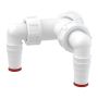 AlcaPlast P148 - Dvojité kolienko G 1" × Ø 17–23 mm pre napojenie práčky a umývačky na sifón
