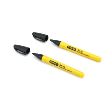 Stanley 0-47-316 - Permanentné popisovače s jemným hrotom 2ks, čierny