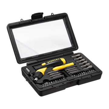 Stanley 0-63-038 - 40-dielna súprava ráčňového skrutkovača s pištoľovou rukoväťou