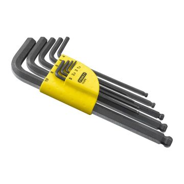 Stanley 1-13-976 - 9-dielna súprava zástrčných predĺžených kľúčov s guľôčkou