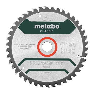 Metabo 628026000 - Pílový list „precision cut wood - classic“, 165x20 Z42 WZ 5°