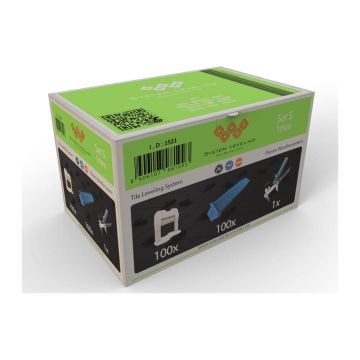 System Leveling nivelačný set S SIZE - 1 mm, krabica (SL1521)