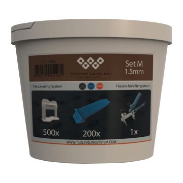 System Leveling nivelačný set M SIZE - 1,5 mm, vedro (SL1555)
