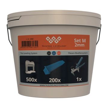 System Leveling nivelačný set M SIZE - 2 mm, vedro (SL1552)