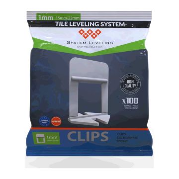 System Leveling nivelačné XL spony 1 mm - 100 ks (SL5201)