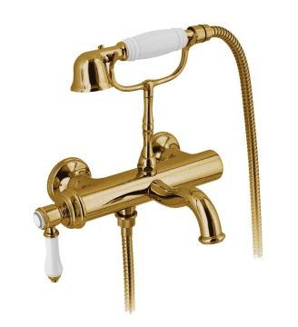 Alpi London - Vaňová batéria nástenná so sprchovým setom, bronz LO41800BR