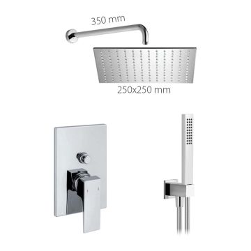 Alpi Una - Kompletný set do sprchy, chróm SWK18A1863