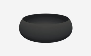 BetteCraft - Umývadlová misa Ø 350 mm, BetteGlasur Plus, Ebony matná A240-035PW