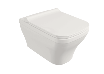 BOCCHI Firenze - WC závesné 535x340 mm, rimless + sedátko slim Soft Close - SET, biela lesklá