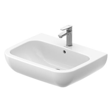Duravit D-Code - Umývadlo 650x500 mm, s prepadom, biela 23106500002