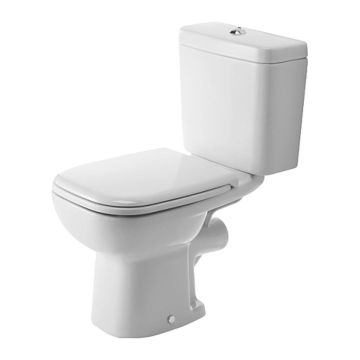 Duravit D-Code - WC kombi misa 650x355 mm, rovný odpad, biela 21110900002