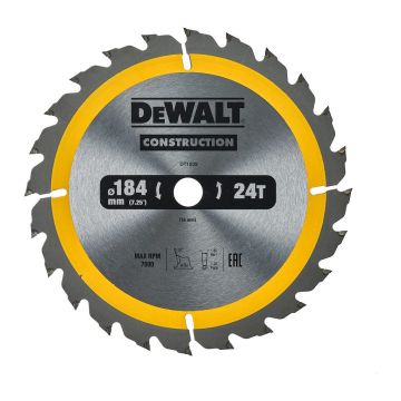 DeWALT DT1939 - Pílový kotúč Construction na drevo s klincami, 184×16mm, 24 zubov