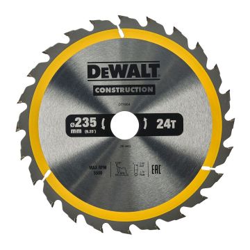 DeWALT DT1954 - Pílový kotúč Construction na drevo s klincami, 235×30mm, 24 zubov