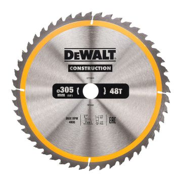 DeWALT DT1959 - Pílový kotúč Construction na drevo s klincami, 305×30mm, 48 zubov