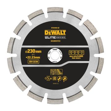 DeWALT DT20466 - Kotúč segmentový diamantový ELITE pre asfalt a betón, Ø230×10mm