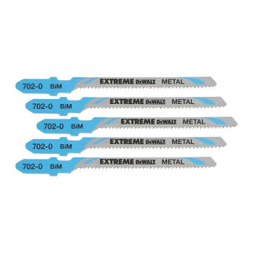 DeWALT DT2054 - Bimetalové pílové listy Extreme® z rýchloreznej ocele HSS na kov, 55mm, 4mm, pre priam. píly, 5ks