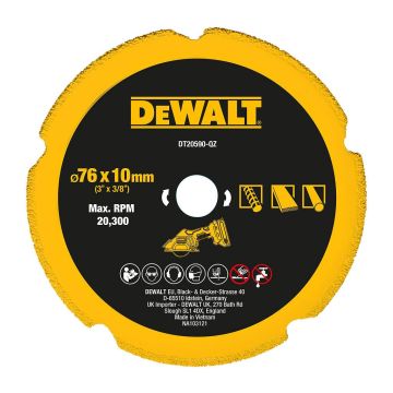 DeWALT DT20590 - Kotúč diamantový multimateriál, 76mm×1,6mm, pre DCS438