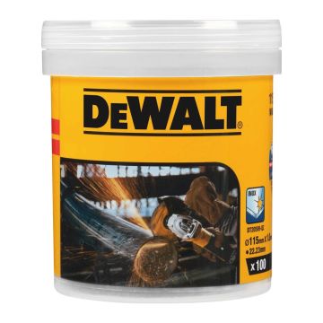 DeWALT DT20599 - Kotúč rezný 115×1,0mm, (v plastovej dóze, 100ks)