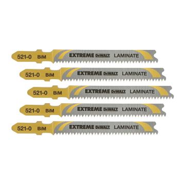 DeWALT DT2080 - Pílové listy Extreme® na lamináty, 59mm, čisté priame rezy, pre priam. píly, 5ks