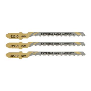 DeWALT DT2081 - Pílové listy Extreme® na lamináty, 59mm, oblúkové rezy, pre priam. píly, 3ks