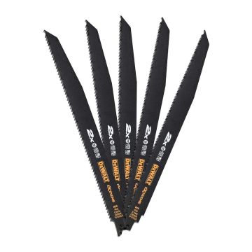 DeWALT DT2314L - Bimetalové pílové listy Extreme® na drevo s klincami, 305mm, hrubé rezy, pre chvost. píly, 5ks