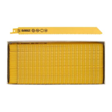 DeWALT DT2400 - Bimetalové pílové listy pre opravy paliet, 203mm, flexibilné rovné rezy, pre mečové píly, 100ks