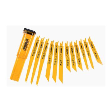 DeWALT DT2445 - Sada pílových plátkov pre mečové píly, 12ks + puzdro