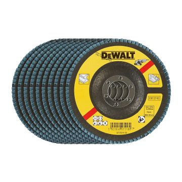 DeWALT DT3258 - Brúsny lamelový kotúč na kov 115×22,2mm, 120G - vypuklý, šikmý, typ 29