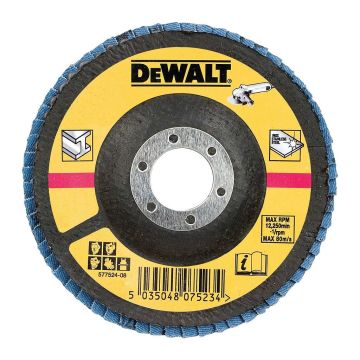 DeWALT DT3267 - Brúsny lamelový kotúč na kov 125×22,2mm, 80G - vypuklý, šikmý, typ 29
