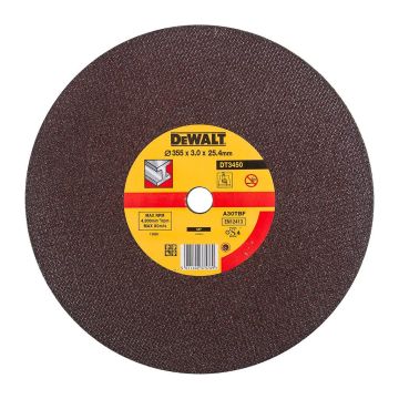 DeWALT DT3450 - Rozbrusovací kotúč na kov – plochý - 355×25,4×3,0mm
