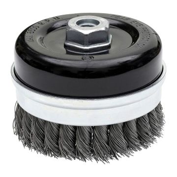 DeWALT DT3501 - Drôtená tanierová kefa s krútenými uzlami pre uhlové brúsky ø 100mm, dĺžka drôtu 24mm