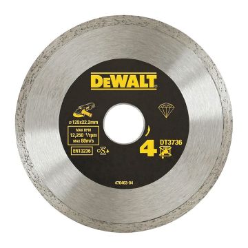 DeWALT DT3736 - Sintrovaný diamantový rezný kotúč 125×22,2mm, na obklady