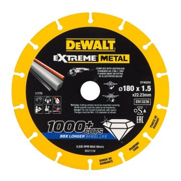 DeWALT DT40254 - Diamantový kotúč Extreme® na rezanie kovov - 180×1,5×22,23mm