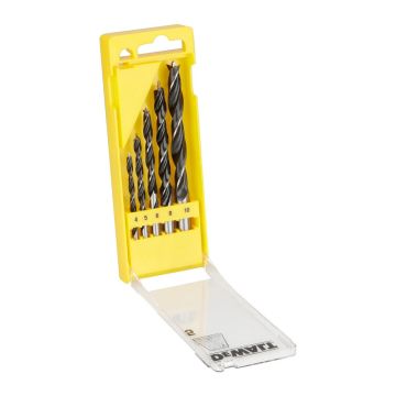 DeWALT DT4535 - 5-dielna súprava špirálových vrtákov do dreva, 4-10mm