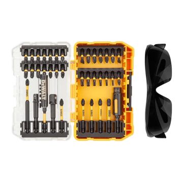DeWALT DT70740T - 38-dielna súprava torzných bitov Flextorq™ pre rázové uťahováky + okuliare