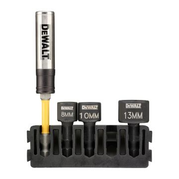 DeWALT DT70826 - Sada ToughCase™ - držiak 5ks bitov + uťahovacie hlavice 8, 10, 13mm
