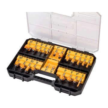 DeWALT DT90017 - Stopkové frézy so stopkou 8mm - súprava 22ks