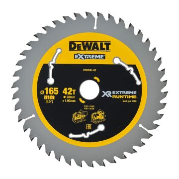 DeWALT DT99561 - Pílový kotúč XR® Extreme® FlexVolt® - 165×20mm, 42 zubov