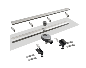 ESS Project Drain - Sprchový žľab 700x62 mm, s roštom, brúsená nerezová oceľ