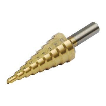 Extol Craft 20053 - Vrták stupňovitý TiN, ø4-20mm, stupňovanie 2mm, 9 otvorov